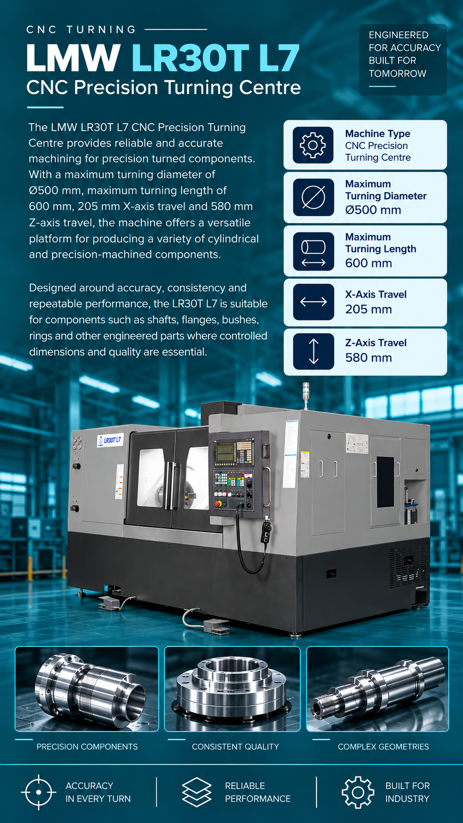 LMW LR30T L7 CNC Precision Turning Centre